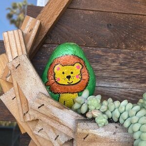 Handcrafted Lion Rock Art 3” x 3”